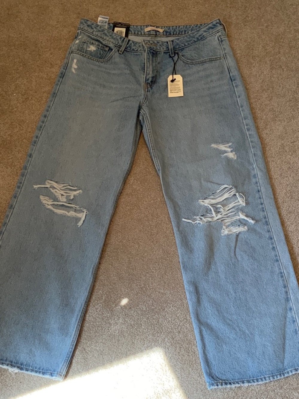 Levi's Light Blue Relaxed Distressed Jeans